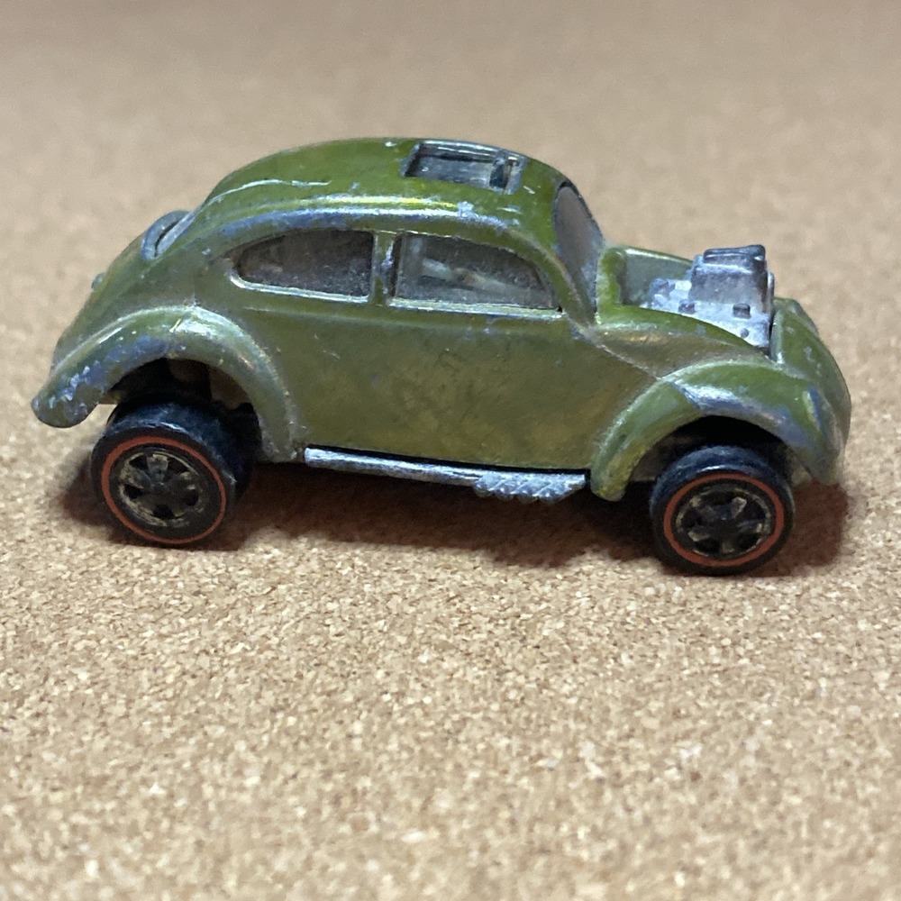 RARE Hot Wheels Redline 1967 Custom Volkswagen VW Bug Beetle Olive Original